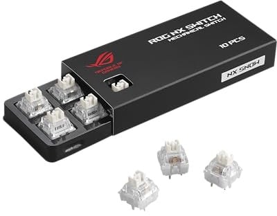 ASUS ROG NX Snow Switches (10 Stück), vorgelebt, 1,8 mm Betätigungspunkt, PC- und POM-Gehäuse, POM-Vorbau