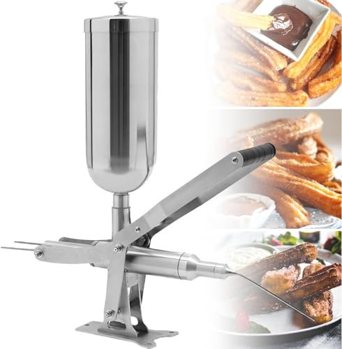 YANDDEA Manual Churros Filler 5L Spanish Churrera Maker Machine Donuts Dessert Latin Fruit Donut Makers Stainless Steel Chocolate Jam Filling Machine