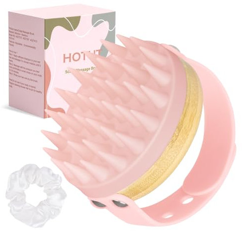 HOTUT Scalp Massage Brush, Soft Silicone Shampoo Scrub Brush for Hair Growth and Head Massage, Silicone Hair Scalp Massager for Dandruff, Relaxation and Deep Cleansing,Head Massage Brush for Men Women