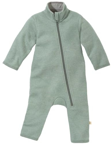 Disana WALK-ANZUG Kinder-Overall Wollwalk Reißverschluss | 100% Bio-Merinowolle | Frühjahr Sommer Herbst | Kinnschutz | Baby Kleinkind Unisex | Made in Germany | GOTS IVN Best