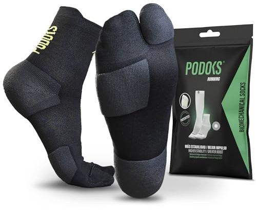 PODOKS® Laufsocken PRO Damen und Herren | Sport-Kompression & Gezielte Polsterung | Lindert Plantarfasziitis | Geeignet für Running Socks, Trail und alle Sportarten