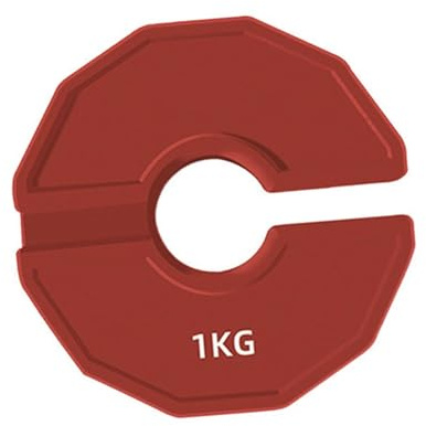 Hellery Dumbbell Fractional Weight Plate Weight Lifting Plate Gym Supplies for Micro Loading, Red, 1kg