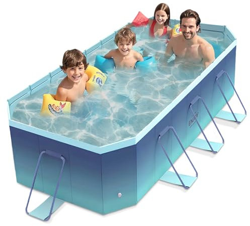 shilanmei Piscine hors sol pliable non gonflable à 4 couches avec coque rigide et installation instantanée (3 m)