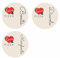 Galileo Lot de 6 assiettes à pizza en grès Ø 33,5 cm, avec inscription blanche, Love and