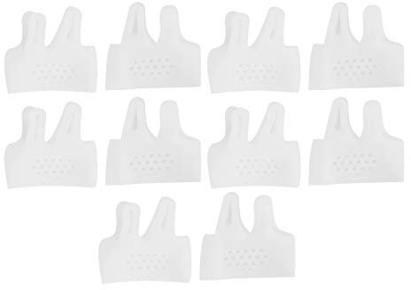 SEBS Forefoot Metatarsal Pads Pressure Relief Toe Separator Sole Protector for Adult Men and Women White 5 Pairs