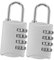 NUOBESTY 2pcs Digital Combination Lock Padlock for Lockers Cabinets Boxes Weather Resistant High Strength Easy Unlock for Blind Users