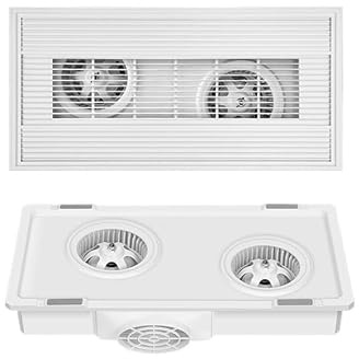 GLigeT Haushalt Ultradünner 9-cm-Ventilator mit zwei Motoren, integrierte Decke, 30 x 60 cm, Abluftventilator for Küche und Bad, stark, leise Küche