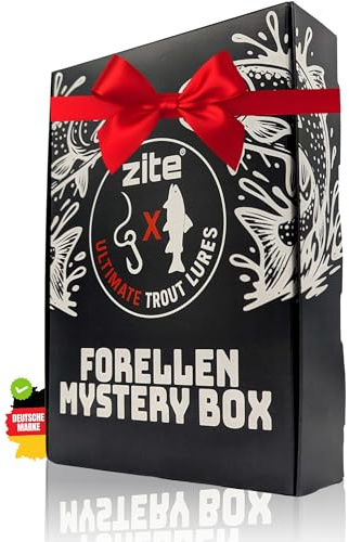 Zite Fishing x Ultimate Trout Lures | Forellen Mystery Box | Angel-Geschenke für Angler - Überraschungsbox mit Angelzubehör / Angel Sachen und Gummiködern - Angel Geschenk