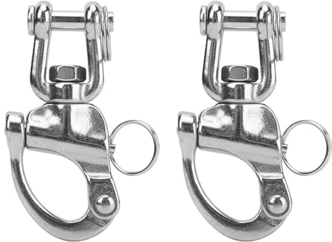 2 ganci a scatto in acciaio inossidabile a sgancio rapido, sartiame universale per barche a vela ad alta resistenza (87mm)