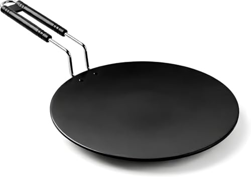Handmade Iron Tawa – 10 Inch Traditional Indian Roti Chapati Pan – Heavy Duty Loha Flatbread Tava for Naan, Paratha & Dosa Cooking