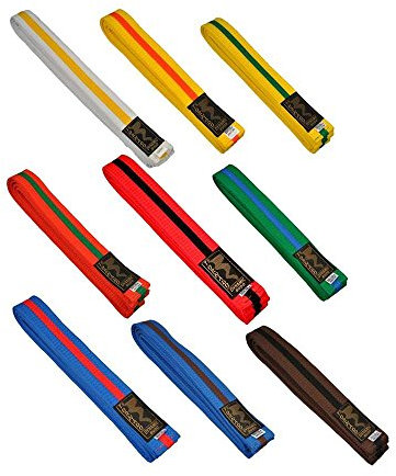 Tornado Budogürtel mit Farbstreifen mittig 330 gelb-grün