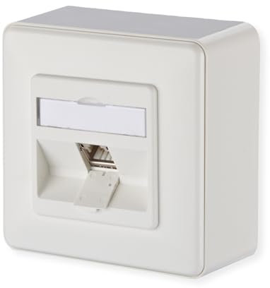 Metz Connect Prise réseau CAT 6a 1 port Montage en saillie Blanc pur