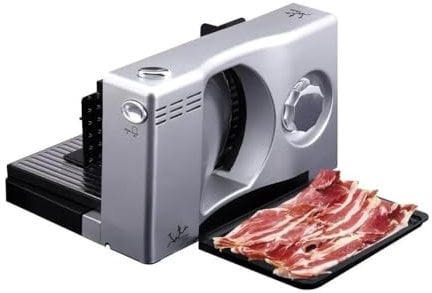 Jata CF301 - Affettatrice Elettrico Multiuso, 100 W, 30 V, Area di taglio in Acciaio Inox, Grigio/Nero