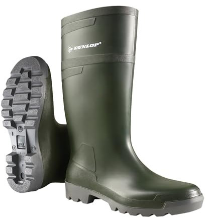 DUNLOP Protective Footwear, W486711, Hobby Retail, Verde Scuro/Grigio, Taglia 42 EU
