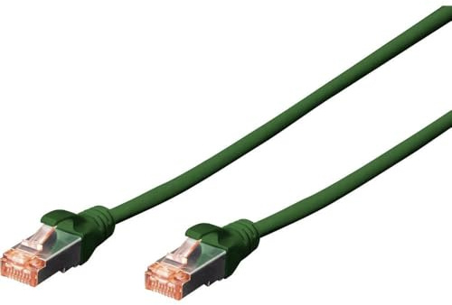 DIGITUS LAN Kabel Cat 6 – 10 m – 5 Stück – S/FTP Geschirmt – Grün | 1 Gbit/s – PoE++ – AWG 27/7 – LSZH – RJ45 Netzwerkkabel Patchkabel – Kompatibel zu Cat 6A und Cat 7