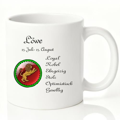 Kaffee Tasse Sternzeichen Löwe Geschenk Weihnachten Geburtstag Familie Fun