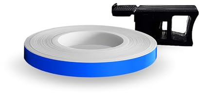 4R Quattroerre.it 10288 Dekorstreifen Wheel-Stripes für Motorradfelgen mit Applikator, Blau, 7 mm x 7 m