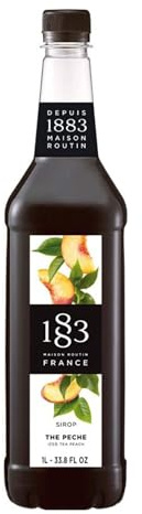 Maison Routin 1883 Iced Tea Peach Syrup, Pet Bottle 1000 Milliliter