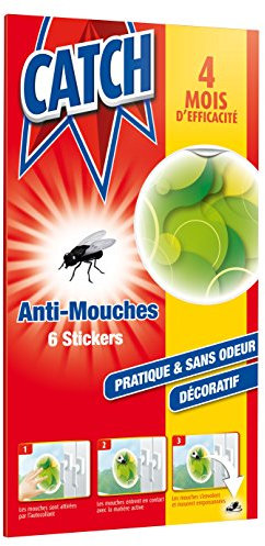CATCH Set de 6 Autocollants Décoratifs Anti-mouche Vert