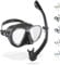 CRESSI Combo Big Eyes+Alpha UD Black/Black/HD Spectra Lens- Kombo Set Maske Big Eyes Evo und Schnorchel Alpha UD, zum Tauchen und Snorkeln, Schwarz/Schwarz/HD Spectra Gläser, Einheitsgröße, Erwachsene