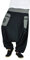 virblatt - Haremshose Herren XXL | 100% Baumwolle | Aladinhose Herren Haremshose Damen XXL Goa Hose große Größen Yoga Sommer - Stampfgewand XXL schwarz