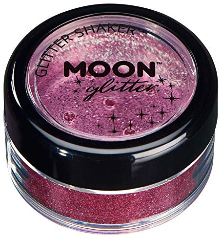 Holographic Glitter Shakers par Moon Glitter - 100% cosmétiques paillettes pour le visage, le corps, les ongles, les cheveux et les lèvres - 5g - Rose