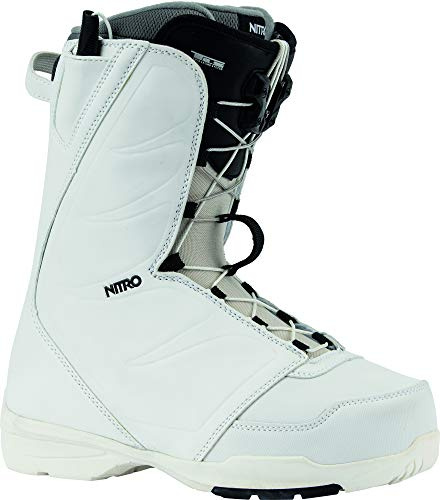 Nitro Snowboards Damen Flora TLS '20 All Mountain Freestyle Schnellschnürsystem günstig Boot Snowboardboot Botas de Snowboard, Mujer, Blanco, 28