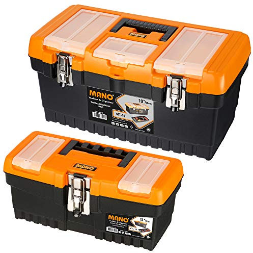 Large Metal Latch Tool Boxes with Lockable Lids and Carry Handles/Available in 2 Sizes (16)