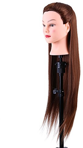 Greensen Übungskopf für Friseure – Trainingspuppenkopf mit stabiler Halterung, Modellkopf für Haarstyling, Frisur-Übung und DIY-Haarschmuck, geeignet für Anfänger und Profis