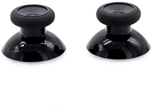 Deal4GO 2-Pack OEM Thumbsticks Concave Analog Replacement for Xbox one Controller Rubber Joystick Thumb Grips (Black)