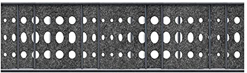 PerfectHD Zaunsichtschutz - Sichtschutzstreifen für Doppelstabmattenzaun - 19cm - Grau - Einzelstreifen Laser - 2,6m - Florenz Bubble