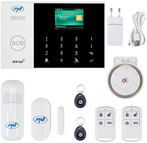 Sistema de Alarma inalámbrico PNI SafeHouse HS600 WiFi gsm 4G, admite 90 Zonas inalámbricas y 3 Zonas Cableadas