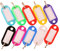 Mnrkaoic 10 Pièces Étiquettes Porte-clés Étiquettes de Clé en Plastique Étiquettes d'Identification de Porte-clés avec Anneau Fendu Étiquette de Bagage d'Identification de Fenêtre, 10 Couleurs
