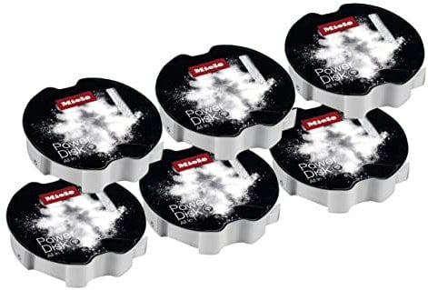Miele Genuine Accessories - PowerDisk Set - Dishwasher Cleaner with AutoDos - Set of 6 (11841220), Powder