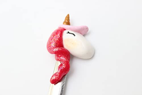 Cuillère à dessert licorne paillettée