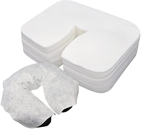 Xiaozhifu 300 Stück Nasenschlitztücher Massageliege, Gesichtsauflagen Massageliege für Massageliege 36 * 27 cm Passend für alle Massageliegen,Behandlungsliegen Massagebänke