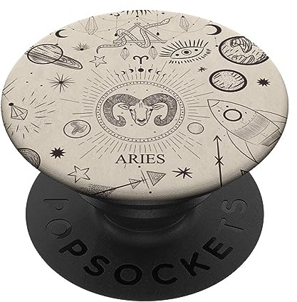 Astrological Planet Celestial Zodiac Sign Aesthetic Aries PopSockets mit austauschbarem PopGrip