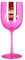 Herz & Heim® Weinkelch hochglänzend mit Gravur aus Kunststoff 460 ml Pink, Krone
