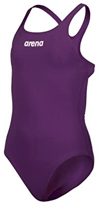 ARENA Mädchen Girl's Team Swimsuit Swim Pro Solid Badeanzüge, Plum-white, 152 EU