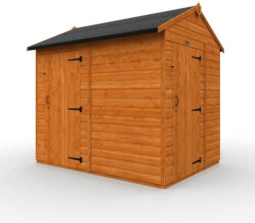 TigerFlex Shiplap Apex 2 Door Windowless Wooden Garden Shed 8 x 6 ft