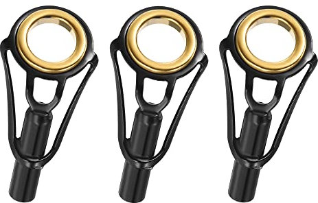PATIKIL 3.6mm Tube Dia Fishing Rod Tips Repair Kit, 3pcs Stainless Steel Ring Guide for Saltwater Freshwater Fishing