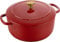 BALLARINI Bellamonte Casserole Dish, Roasting Dish, Dutch Oven, Enamelled Cast Iron, Round, 22 cm, 3 L, Red