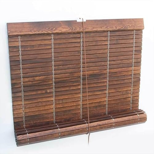Persiana Alicantina arrotolabile su misura in legno di noce verniciato | Freno e puleggia in metallo | Pertoni TENDE (larghezza 150 x 220 cm (lunghezza)