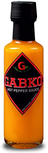 Gabko Hot Sauce gelb (100 ml) - extra scharfe Soße aus den schärfsten Chilis der Welt (u.a. Carolina Reaper) - preisgekrönte Chili Sauce mit 90% Chili-Anteil