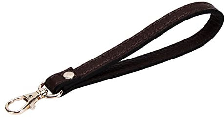 VanEnjoy Porte-clés en cuir véritable avec dragonne pour portefeuille, portefeuille, pochette, téléphone portable, dragonne (Expresso)