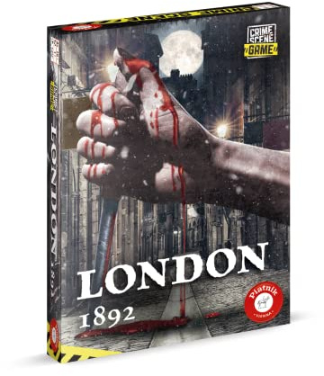 Piatnik 6707 - Crime Scene: London 1892: Begib Dich auf die Fährte des legendären Jack The Ripper und kläre das Verbrechen auf - Krimispiel - Kriminalfälle lösen - Mordfall lösen Krimi Spiel Zuhause