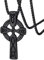 Black Cross Jewelry Vintage Viking Style Norse Runes Necklace Stainless Steel Irish Celtic Knot Charm Sturdy Chain Adjustable, Protection Gifts for Friends