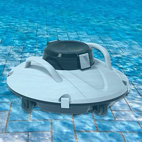 Robot Piscine Sans Fil, Aspirateur De Piscine Automatique, Aspirateur Piscine Hors Sol, Imperméable IPX8, Double Moteur pour Piscines Hors Sol Et Enterrées