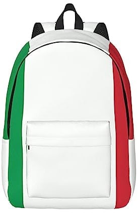 Yyhhaofa Italien Flagge Muster Leinwand Rucksack > Einfache Freizeit robust und langlebig, Unisex, Schwarz, Medium