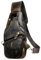 Handadsume Wasserfeste Leinwand + Leder Wandern Reisen Tagesrucksack Sling Crossbody Dreieck Brust Pack Tasche für Männer Frauen FB8013 (100% Echtleder-8015 Braun)